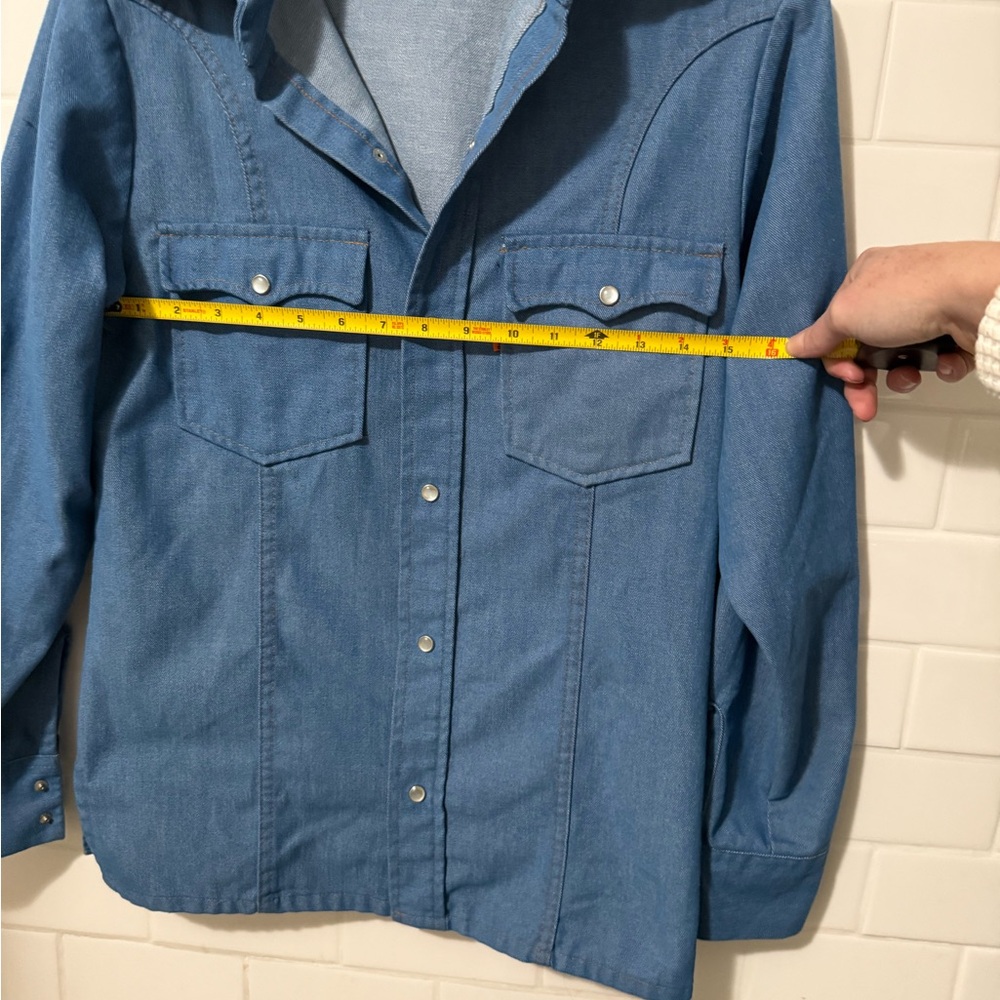 RARE Levi's Vintage Orange Tab Blue Button-Up Shirt - Picture 8 of 8